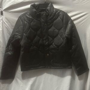 Haute Monde Black Quilted Puffer Jacket